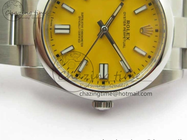 MiroTime 0424 Original Oyster Perpetual 41mm 124300 ROF 1:1 Best Edition 904L Steel Yellow Dial on SS Bracelet A 2667